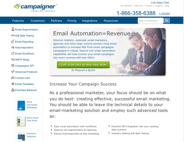 Campaigner email marketing